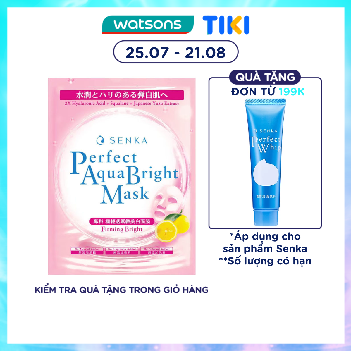 Mặt Nạ Senka Perfect Aqua Bright Mask Firming Bright 21g