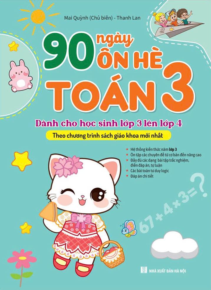 Sách - 90 Ngày Ôn Hè Toán 3 - Dành Cho Học Sinh Lớp 3 Lên Lớp 4