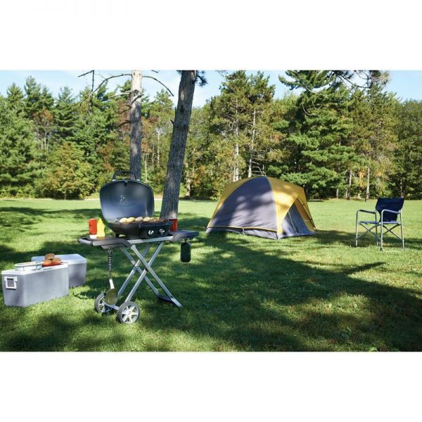 Lò nướng gas di động Napoleon TravelQ Scissor Cart High Lid Black Hàng chính hãng