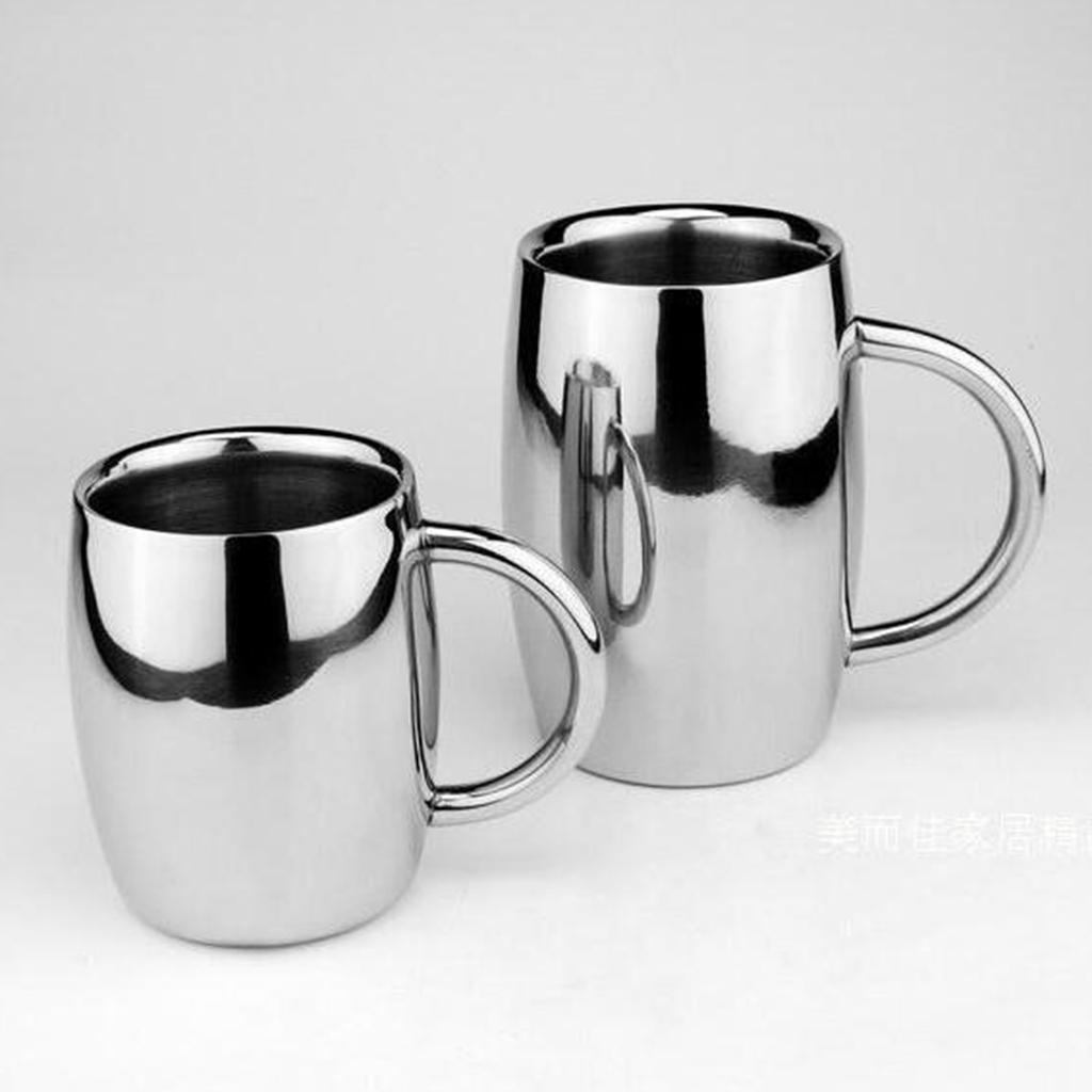 Stainless Steel Mug Portable Camping Hiking Water Tea Coffee Cup 350ml
