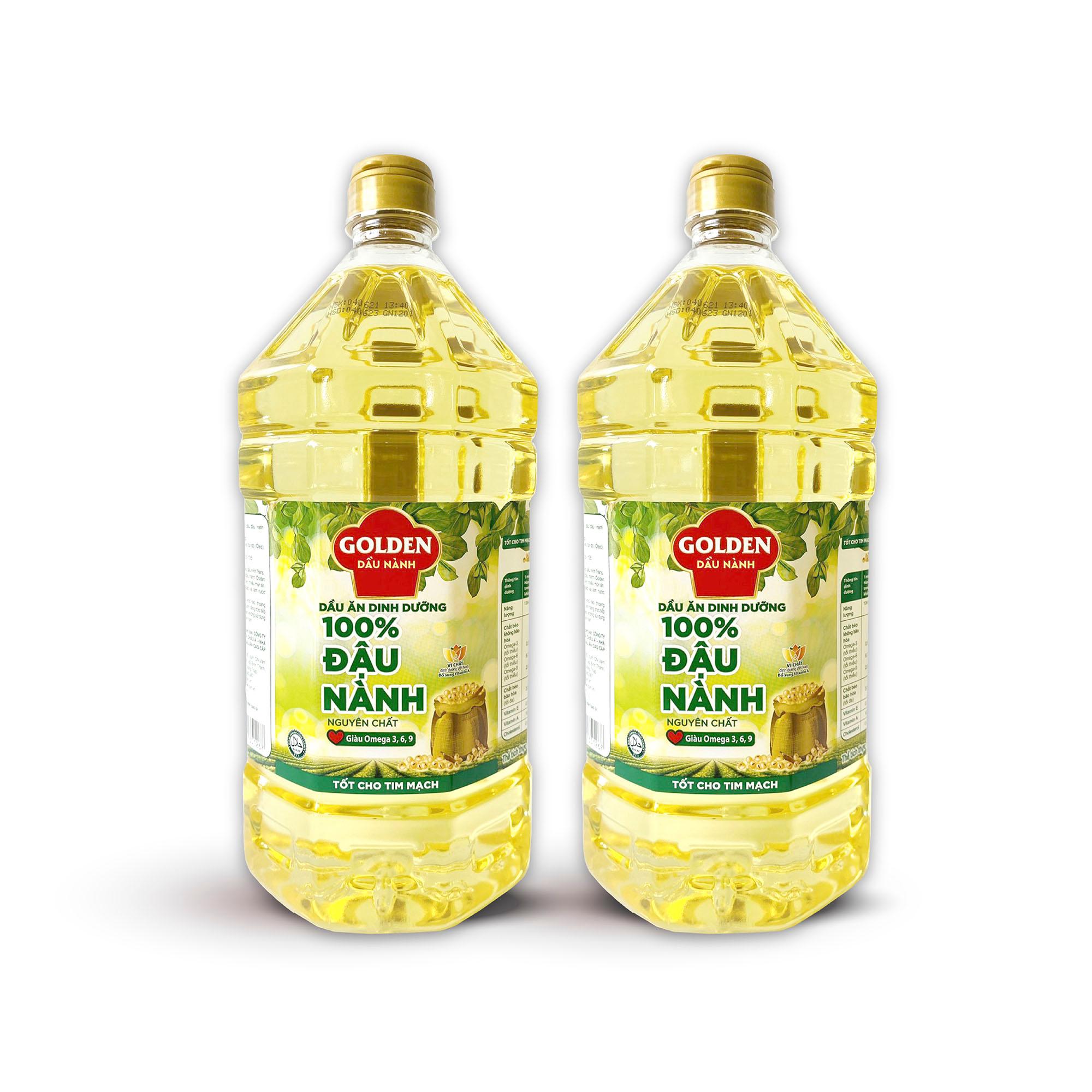 Combo 2 chai Dầu Đậu Nành cao cấp Golden 2 lít