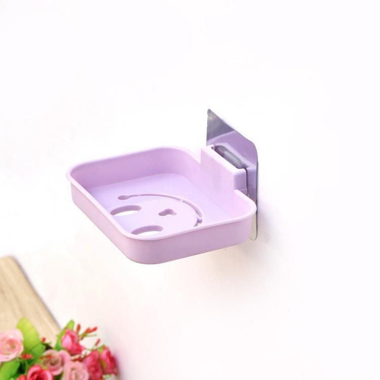 Khay để xà phòng mặt cười có kèm móc dính siêu cute 2454 shipnhanh88