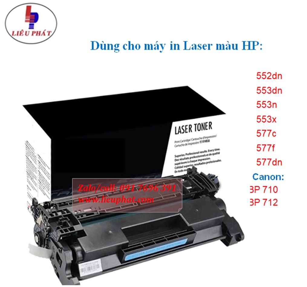 Hộp mực in Laser màu 508A/CRG040 - Dùng cho máy in HP 553N/ HP 553DN/ HP552dn/HP 577/Canon LBP 710/Canon LBP 712