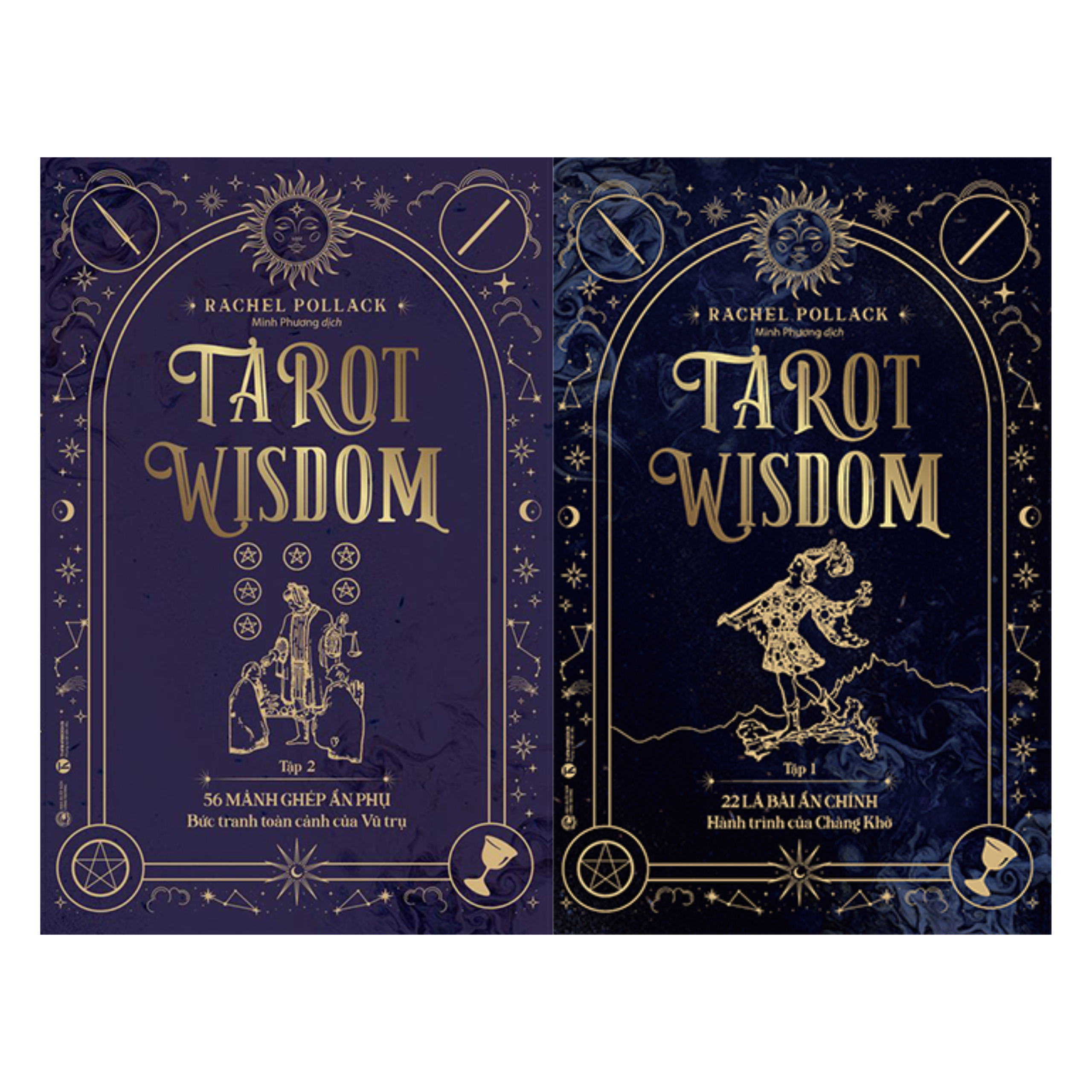 Combo 2Q Tarot Wisdom (Tập 1 + Tập 2):  22 Lá Bài Ẩn Chính – Hành Trình Của Chàng Khờ  +  56 Lá Bài Ẩn Phụ – Bức Tranh Toàn Cảnh Của Vũ Trụ