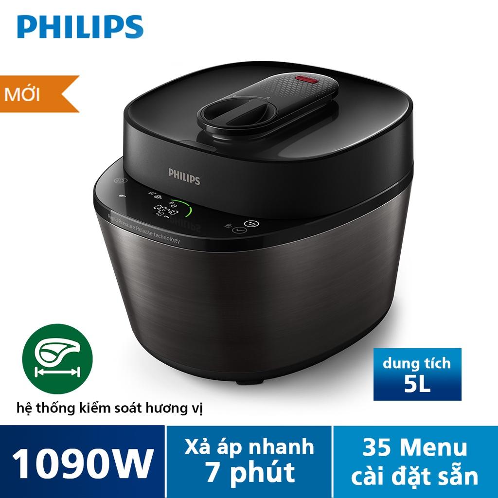 Nồi Áp Suất Điện Philips HD2151/66, 5.0Lit-1090W, Hệ thống kiểm soát hương vị,35 chương trình cài đặt sẵn, hàng chính hãng