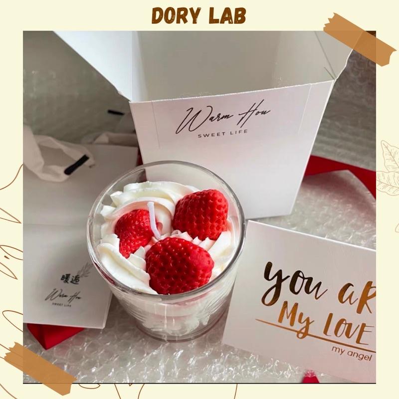 Nến Thơm Ly Tròn Kem Dây Tây Handmade Không Khói Giúp Thư Giãn - Dory Lab