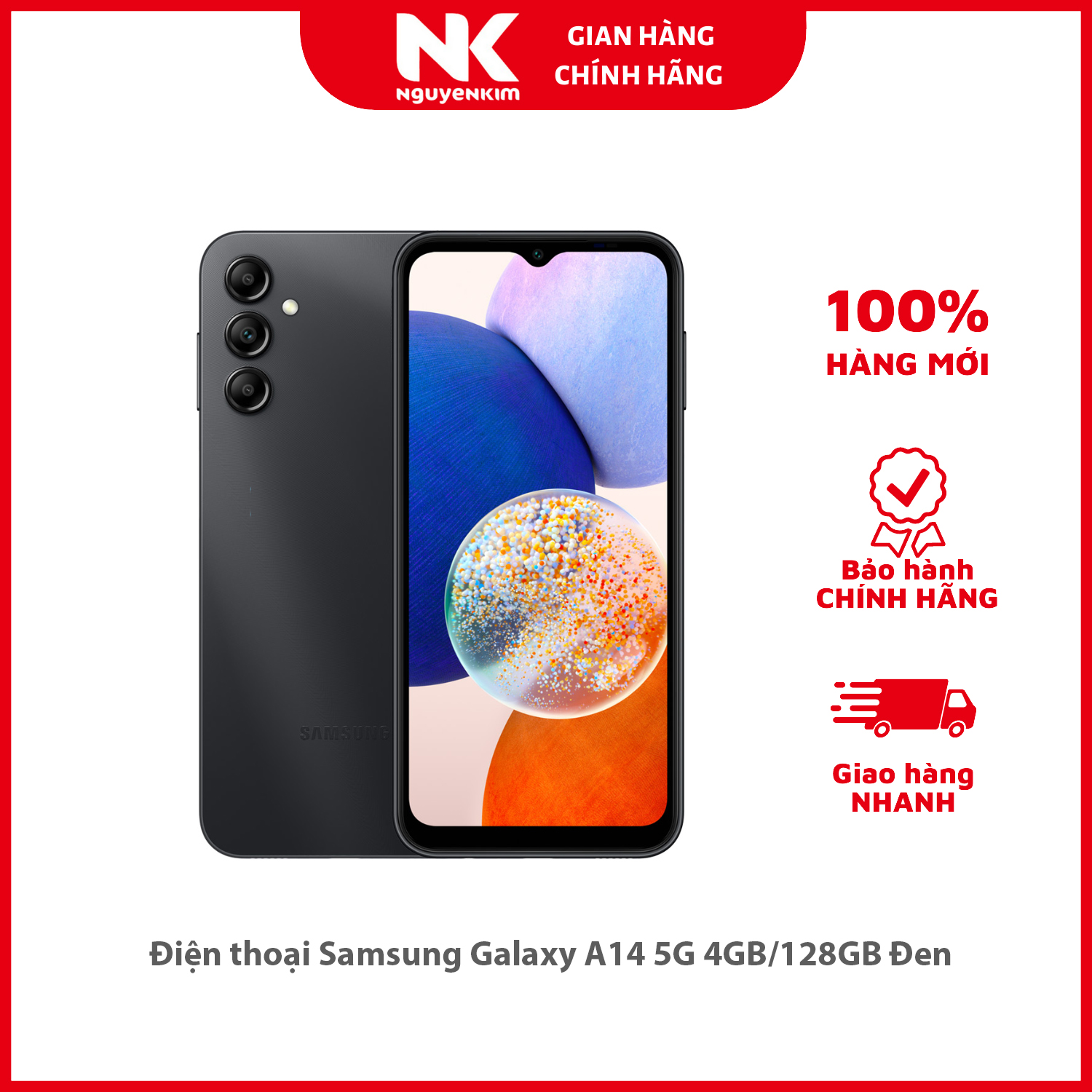 Điện thoại Samsung Galaxy A14 5G 4GB/128GB Đen - Hàng chính hãng