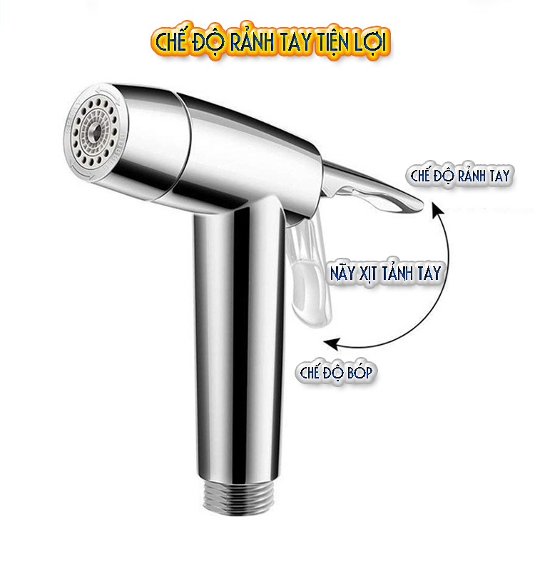 Bộ vòi xịt vệ sinh 3 chế độ đa năng, xịt tia, xịt chùm, chế độ xịt rảnh tay – DH2011