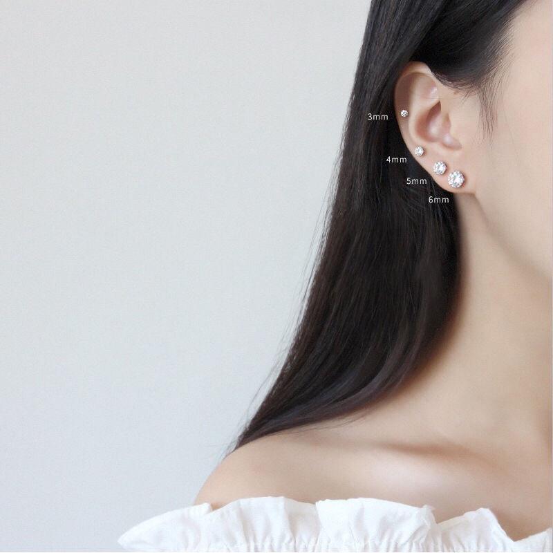 Bông tai nụ hột xoàn xuping không đen không gỉ bền màu trên 3 năm
