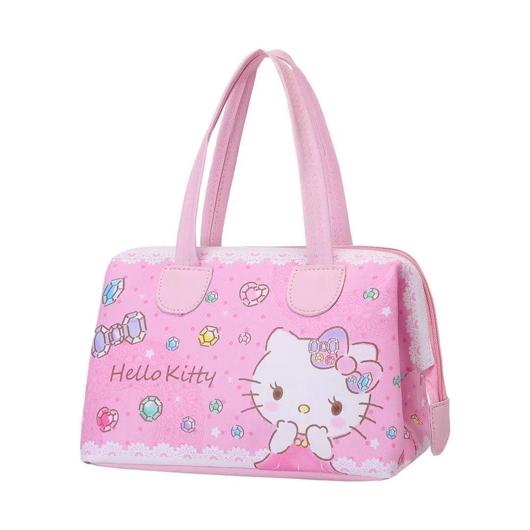 Sanrio Hello Kitty Túi Đeo Vai Cho Giai Điệu Pu Túi Xách Bé Gái Túi Đựng Đồ Ăn Trưa Hoạt Hình Dễ Thương Eco Túi Tote Kid Túi