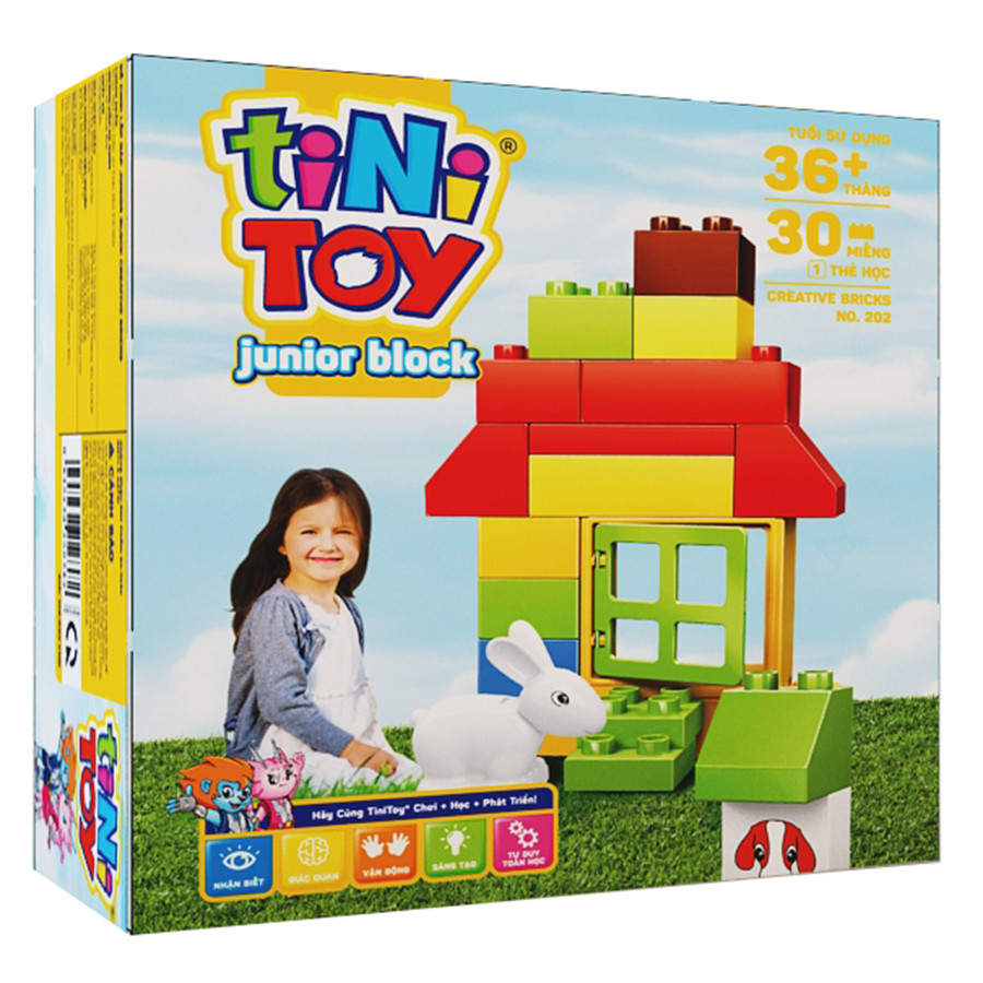 Đồ Chơi Lắp Ráp Junior Block Creative Bricks tiNiToy 202 (Ngôi Nhà)