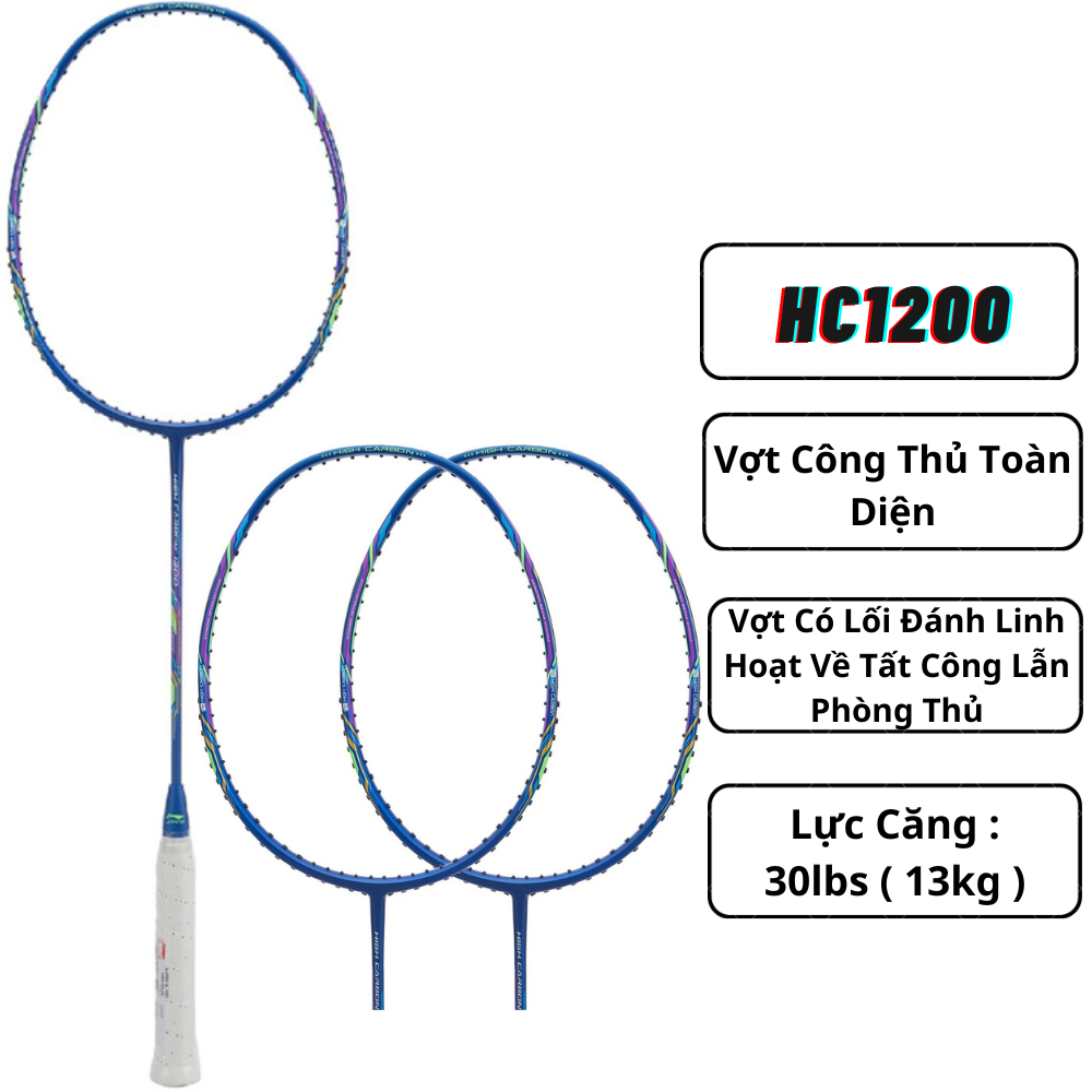 Vợt Cầu Lông Linin HC 1200 - Vợt Cho Lối Đánh Công Thủ Toàn Diện - Hồng Cánh Sen