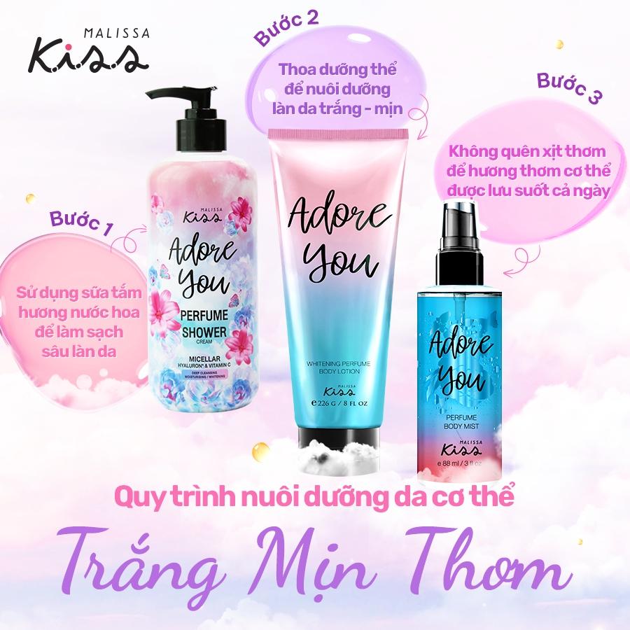 Sữa Tắm Sạch Sâu Hương Nước Hoa Malissa Kiss - Hương Adore You 350ml