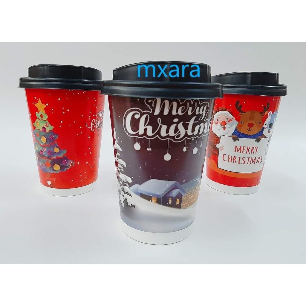 Ly Giấy Noel In Sẵn - 16oz 500ml 2021