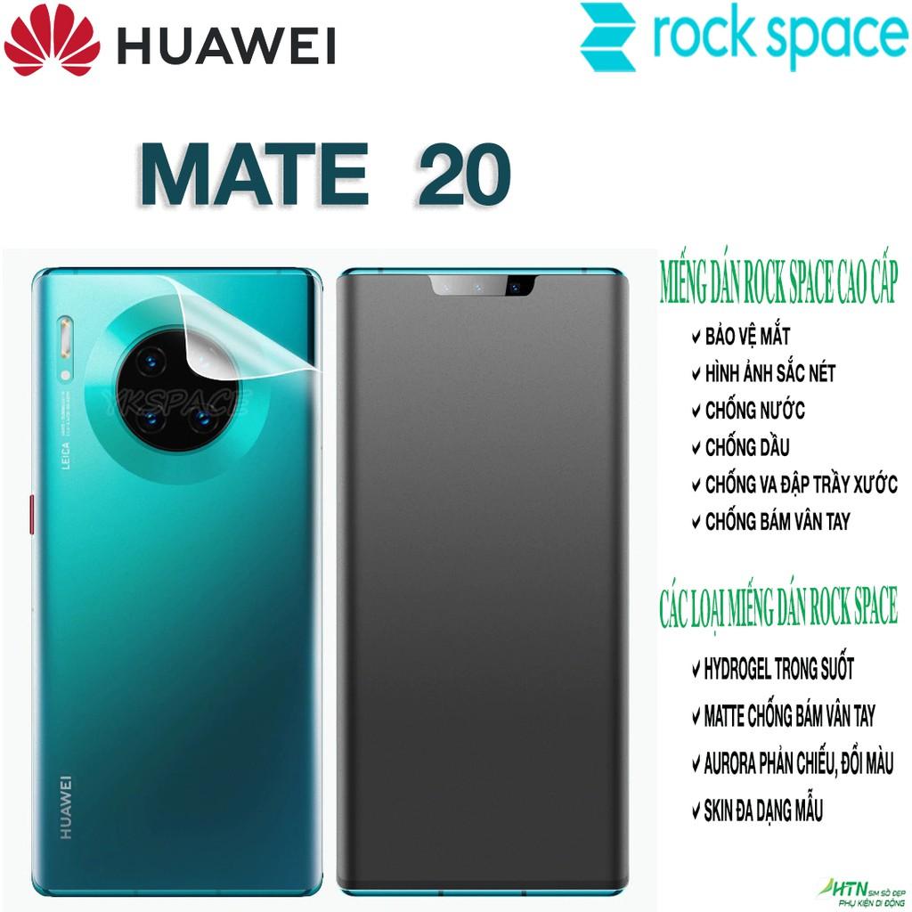 Miếng dán cao cấp rock space cho Huawei Mate 20 Hydrogel / Matte dán màn hình/ mặt sau lưng điện thoại tự phục hồi vết xước nhỏ chống ánh sáng xanh - Hàng chính hãng