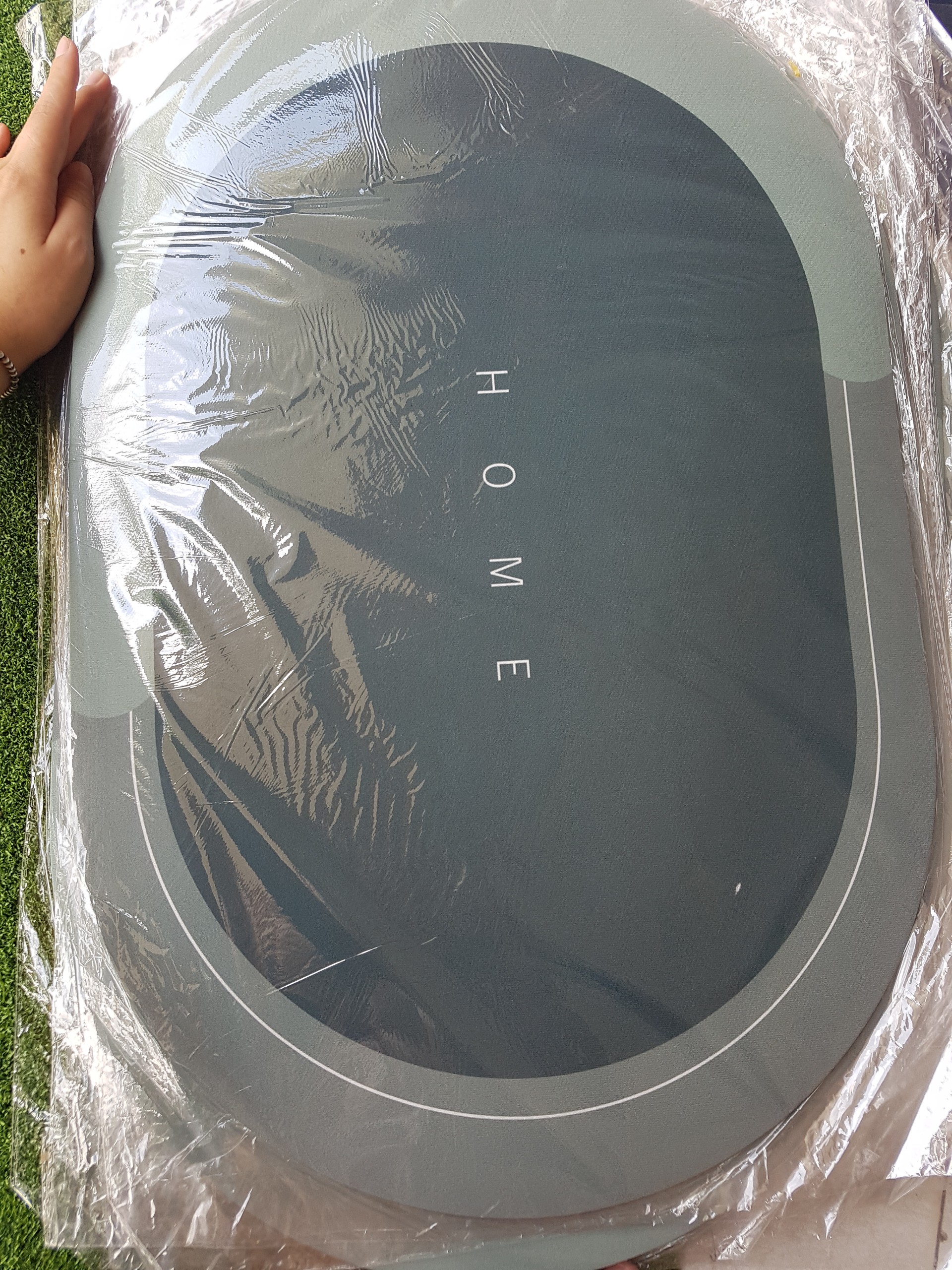 Thảm lau chân Silicon Hình Elip lót cửa chùi chân, siêu thấm hút, chống trượt cho phòng tắm