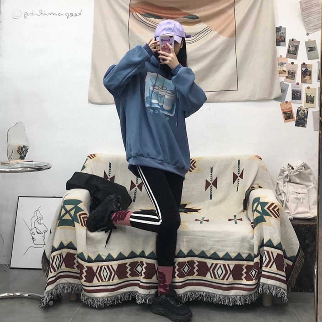 Áo hoodie nỉ unisex form rộng 3 Lon Nước nam nữ ulzzang Wind
