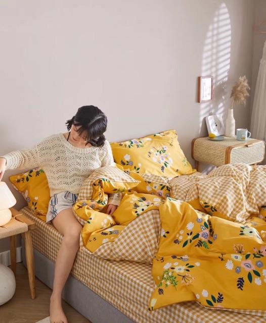 Set Cotton LiVing Hàng Nhập Khẩu Cao Cấp 4 Món Hello Summer