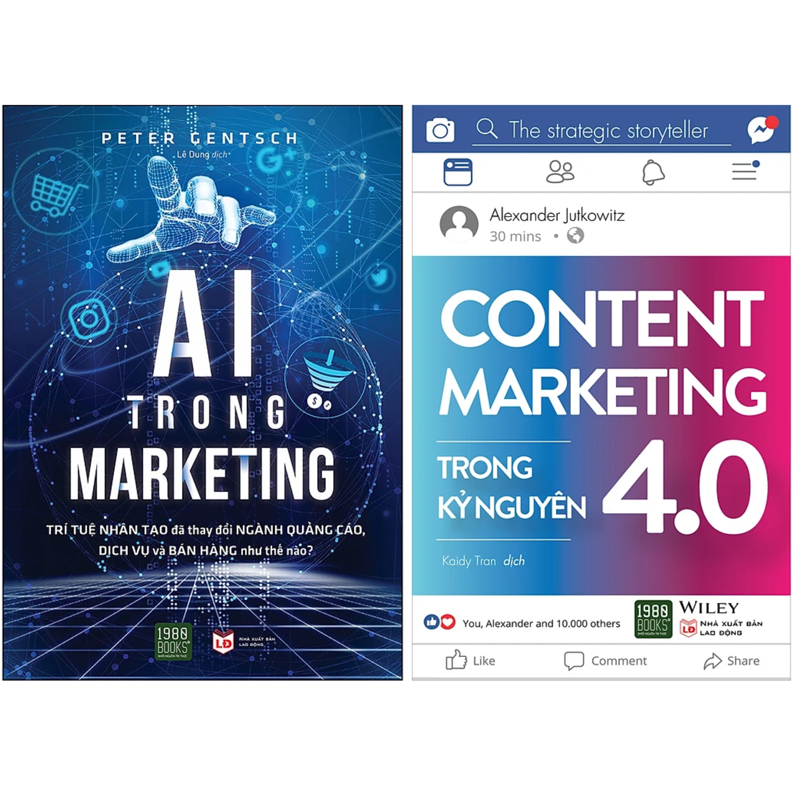 Combo 2Q: AI Trong Marketing + Content Marketing Trong Kỷ Nguyên 4.0  (Sách Marketing/Bán Hàng Ứng Dụng Công Nghệ Trí Tuệ Nhân Tạo) 