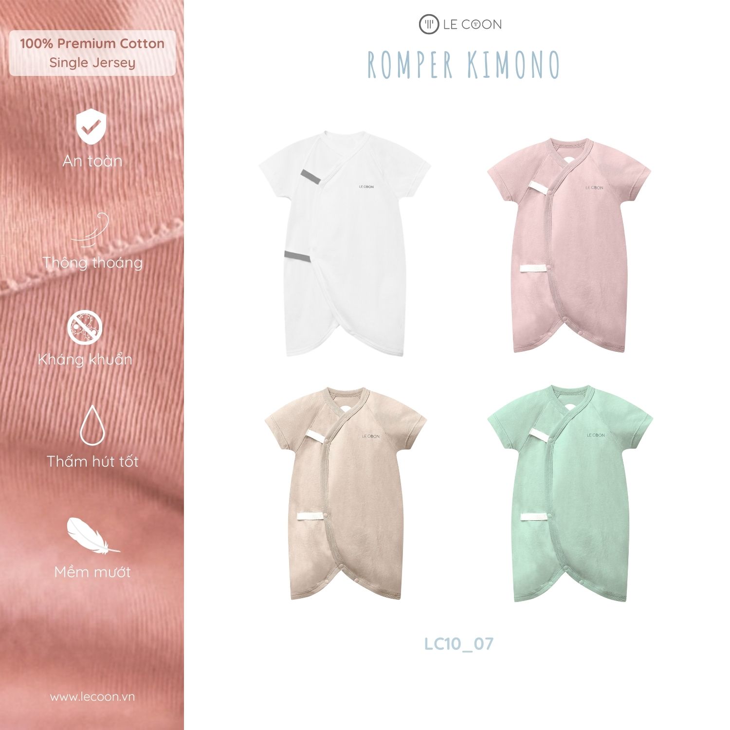 LE COON | Romper Kimono | COOL | 0-9 tháng