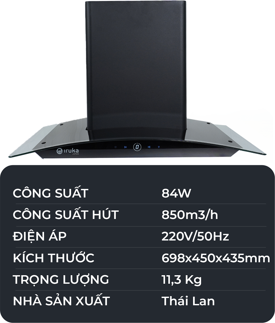 Máy Hút Mùi Iruka I-410 - Hàng chính hãng