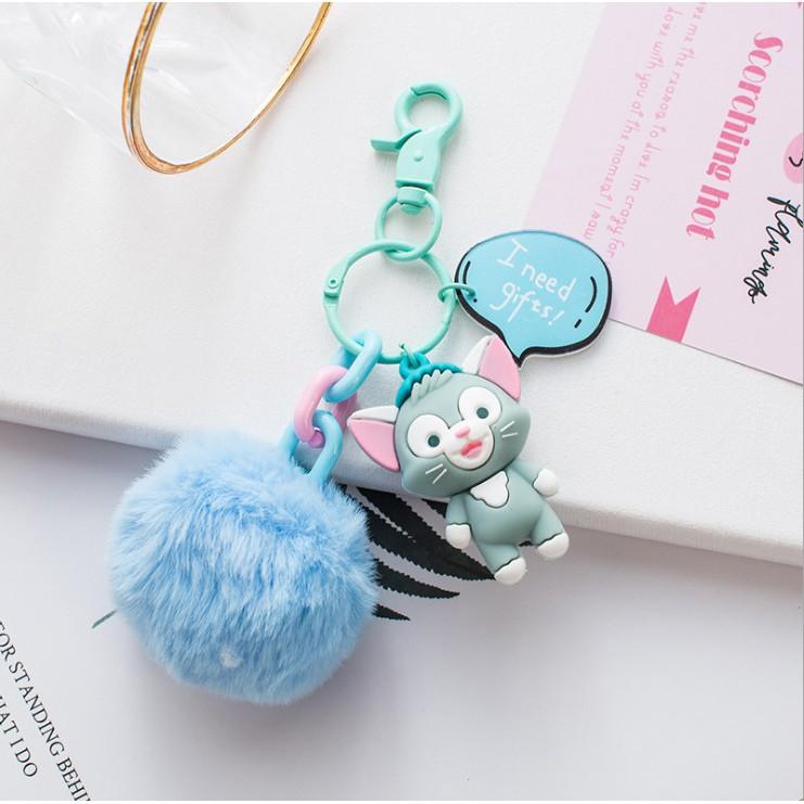 Móc Khóa Hoạt Hình Bông Full Phụ Kiện