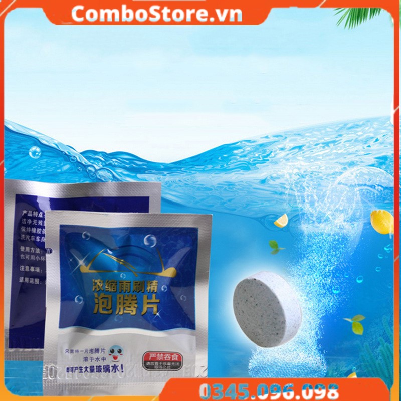 Combo 3 Viên sủi vệ sinh kính chắn gió xe hơi tiện dụng loại tốt giá rẻ