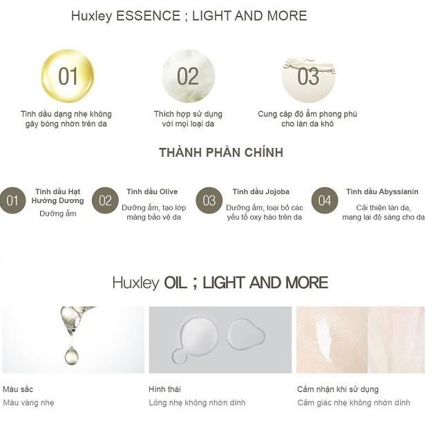 Tinh Chất Dưỡng Ẩm, Dưỡng Trắng Từ Xương Rồng Huxley Secret Of Sahara Oil; Light And More 30ml