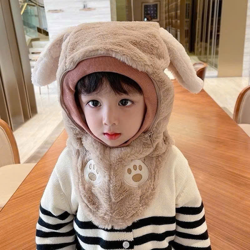 [KoSuyTu] Mũ Lông Cừu Trùm Đầu Mềm Mại Cute Kèm Kính (Có Thể Tháo Rời) 3 in 1 Giữ Ấm Trùm Đầu - Che Tai - Chắn Gió
