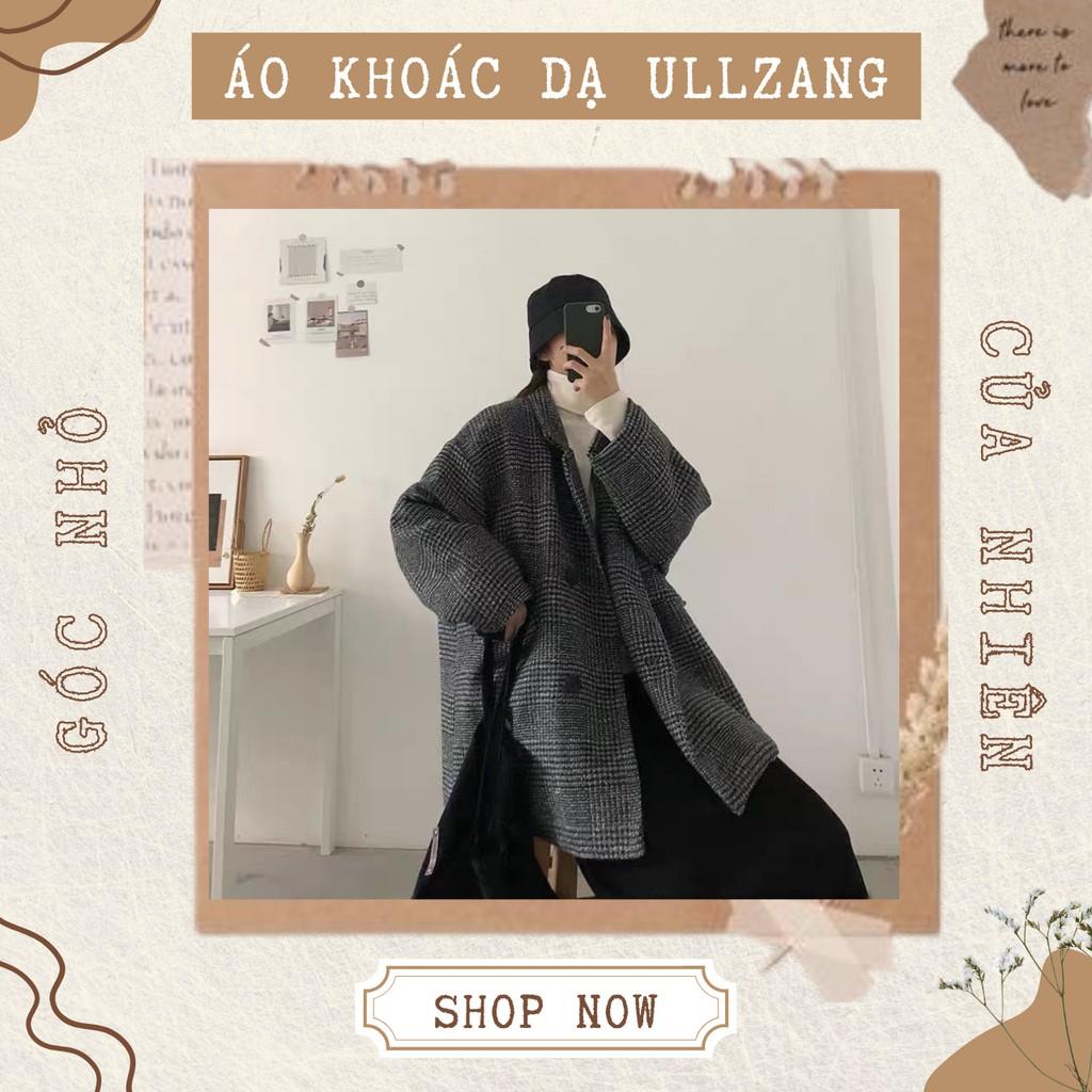 Áo Khoác Blazer Dạ Kẻ 2 Lớp Loại 1 Form Rộng Ullzzang