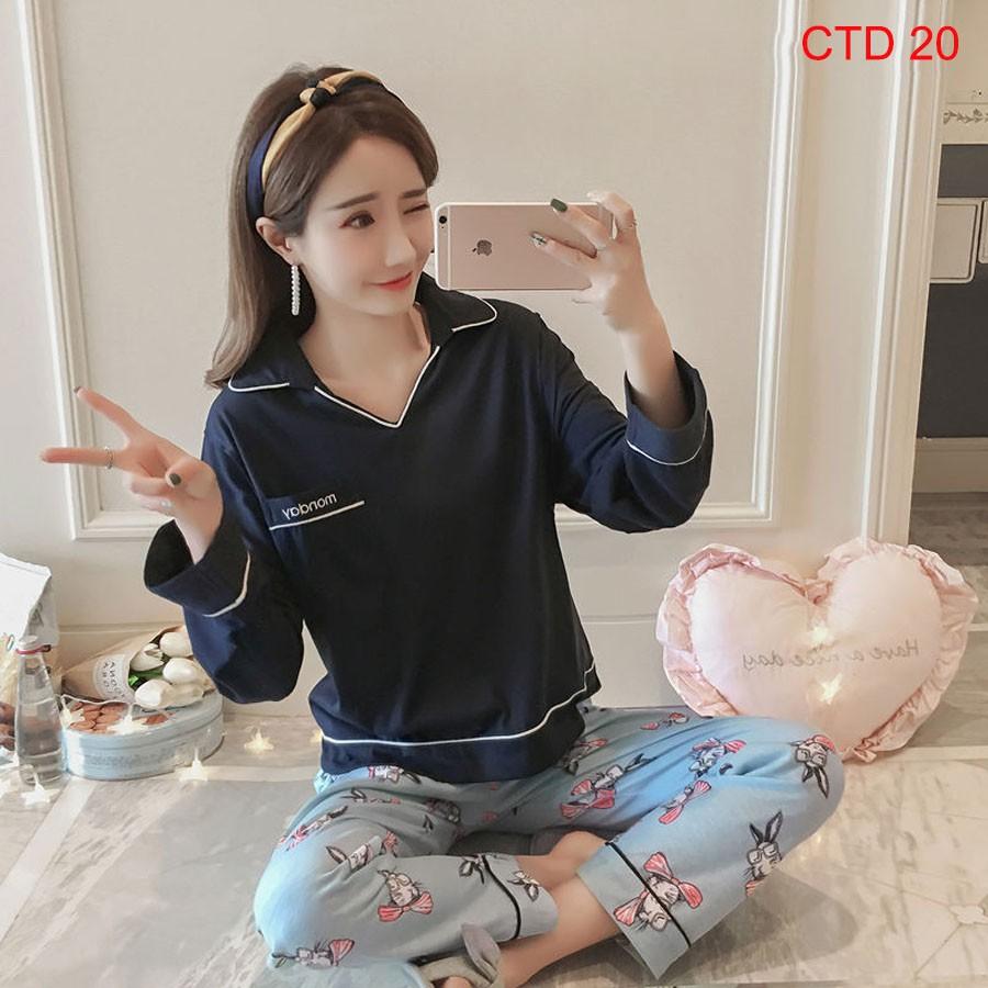 Bộ Cotton lụa sữa Bầu và Sau Sinh có chỗ cho con bú