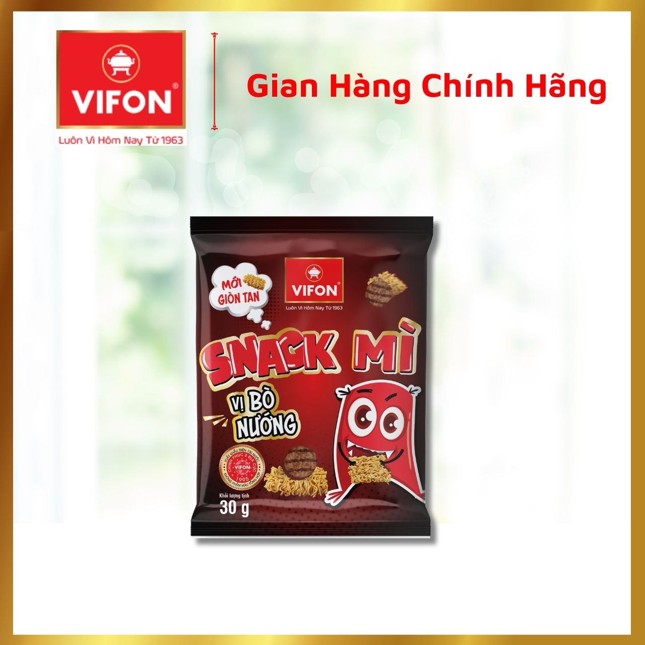 Thùng 24 Snack Mì Bò Nướng VIFON (30gr/ Gói)