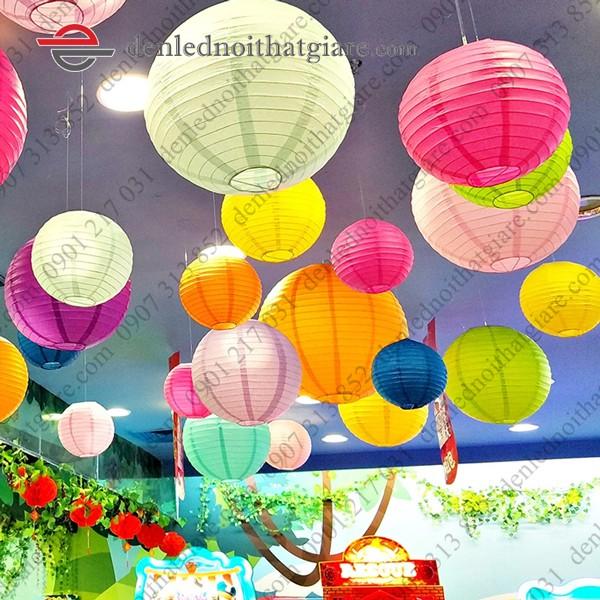 Đèn lồng VẢI DÙ 50cm kiểu Tròn 100I50