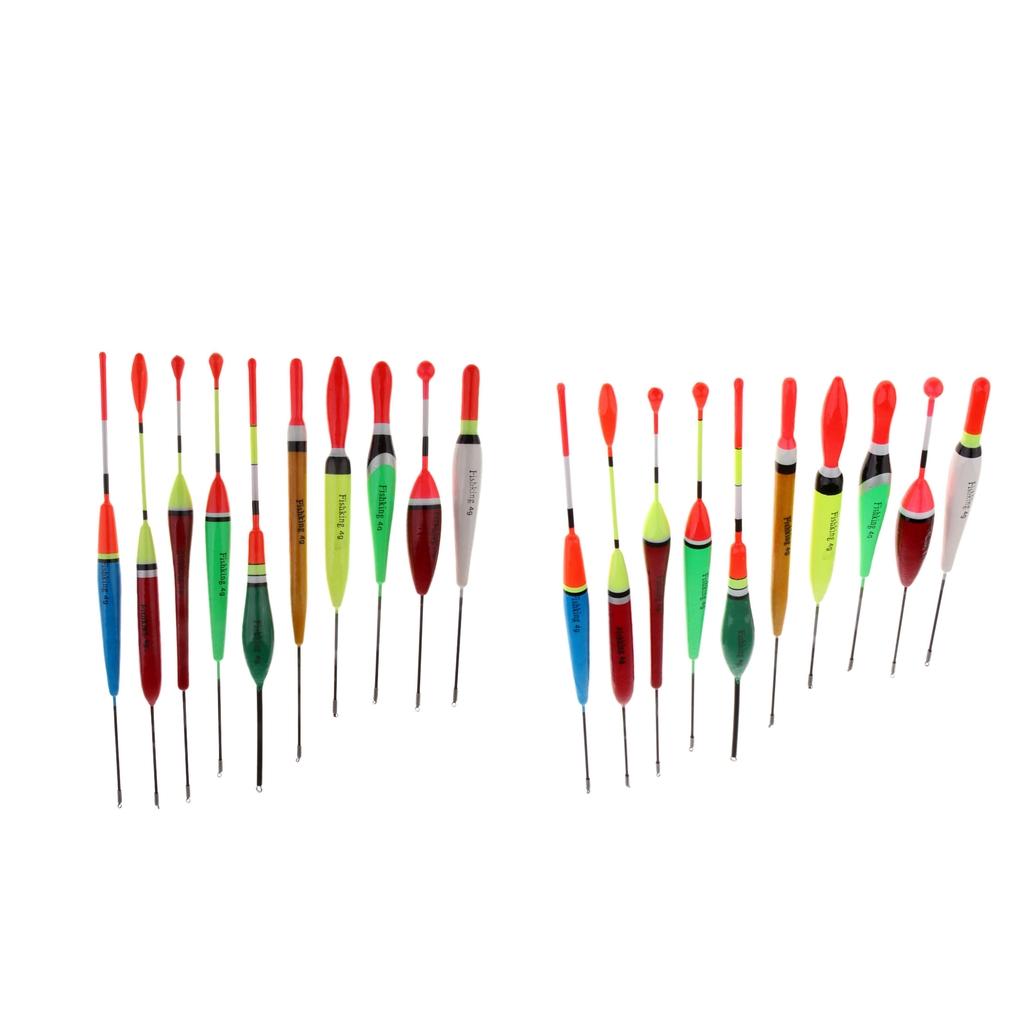 20x Fishing 4g Balsa Wooden Slip Floats Bobbers Crappie Panfish Bass Trout