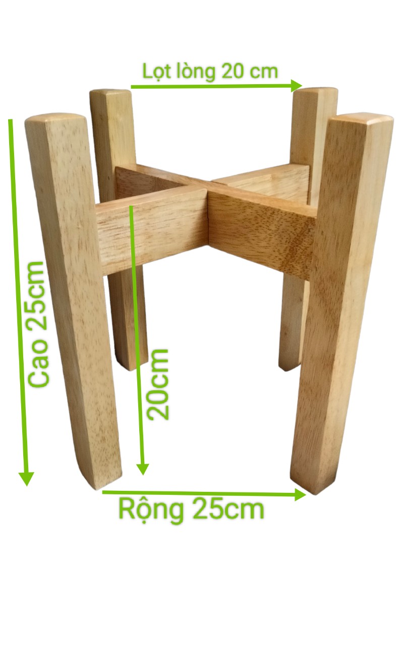 Kệ Đôn Giá Gỗ Để Chậu Cây, Chậu Hoa Trang Trí Nhà Cửa, KT Lọt Lòng 20cm, Kệ Tháo Rời, Màu Gỗ