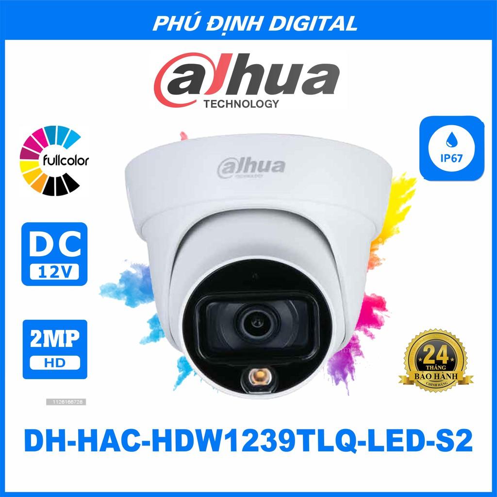 Camera có màu ban đêm 2MP Dahua mã DH-HAC-HDW1239TLQ-LED-S2 - Hàng Chính Hãng