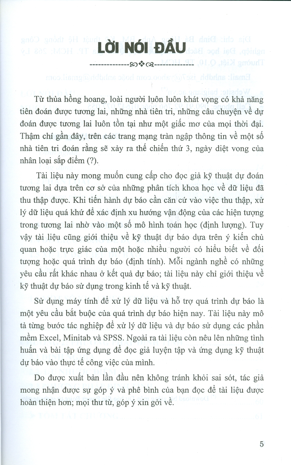 DỰ BÁO TRONG KINH DOANH