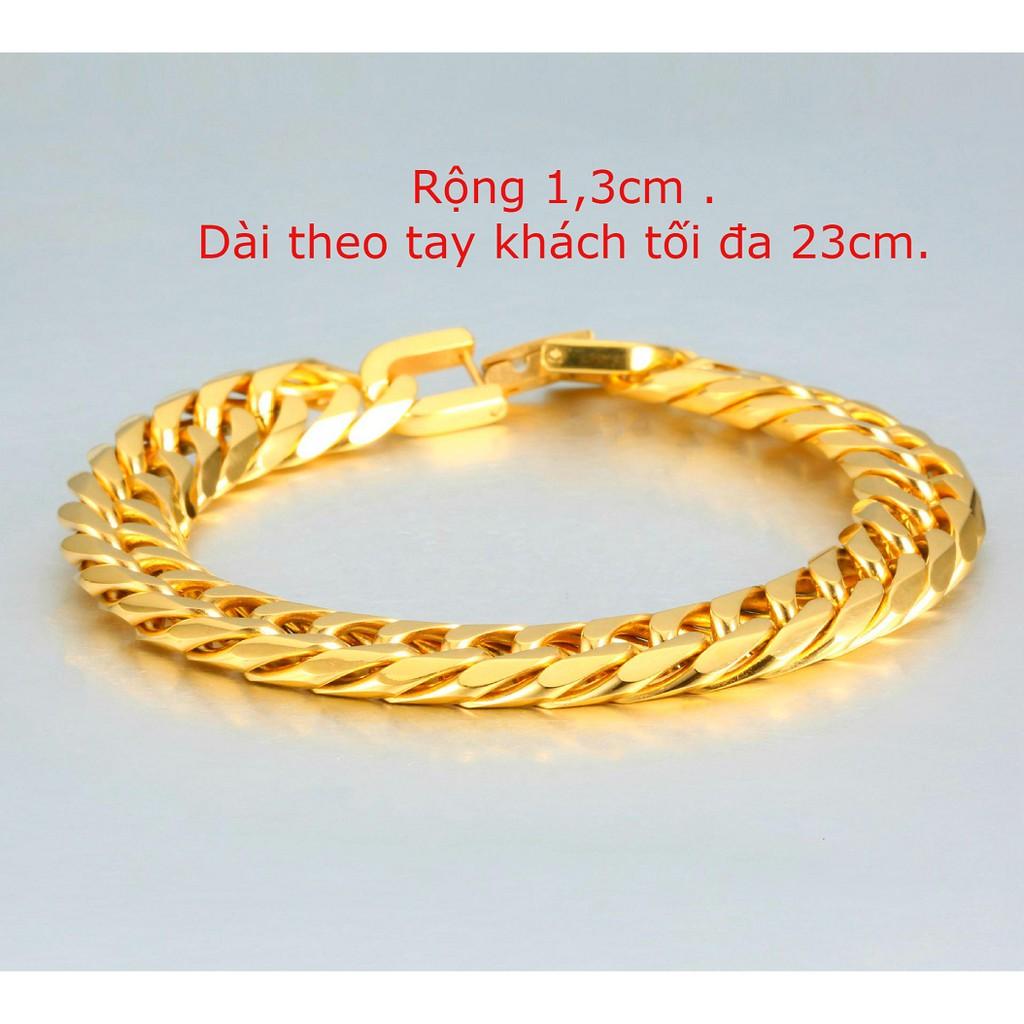 Lắc Tay Nam Xích Dày 13MM Titanium Cao Cấp-Dùng lâu dài tắm rửa thoải mái không đen