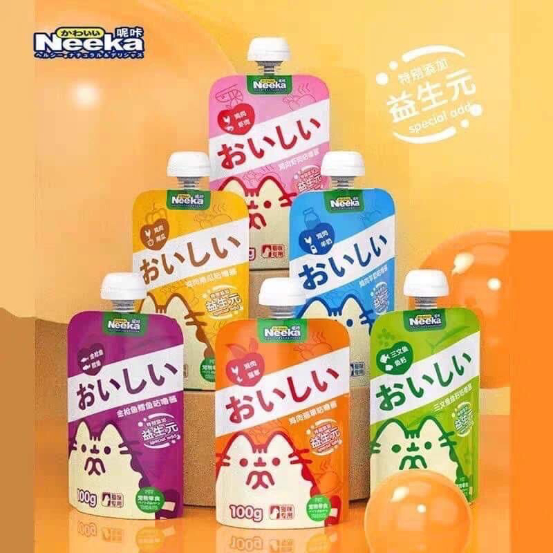 SÚP THƯỞNG NẮP VẶN NEEKA DÀNH CHO MÈO TÚI 100G