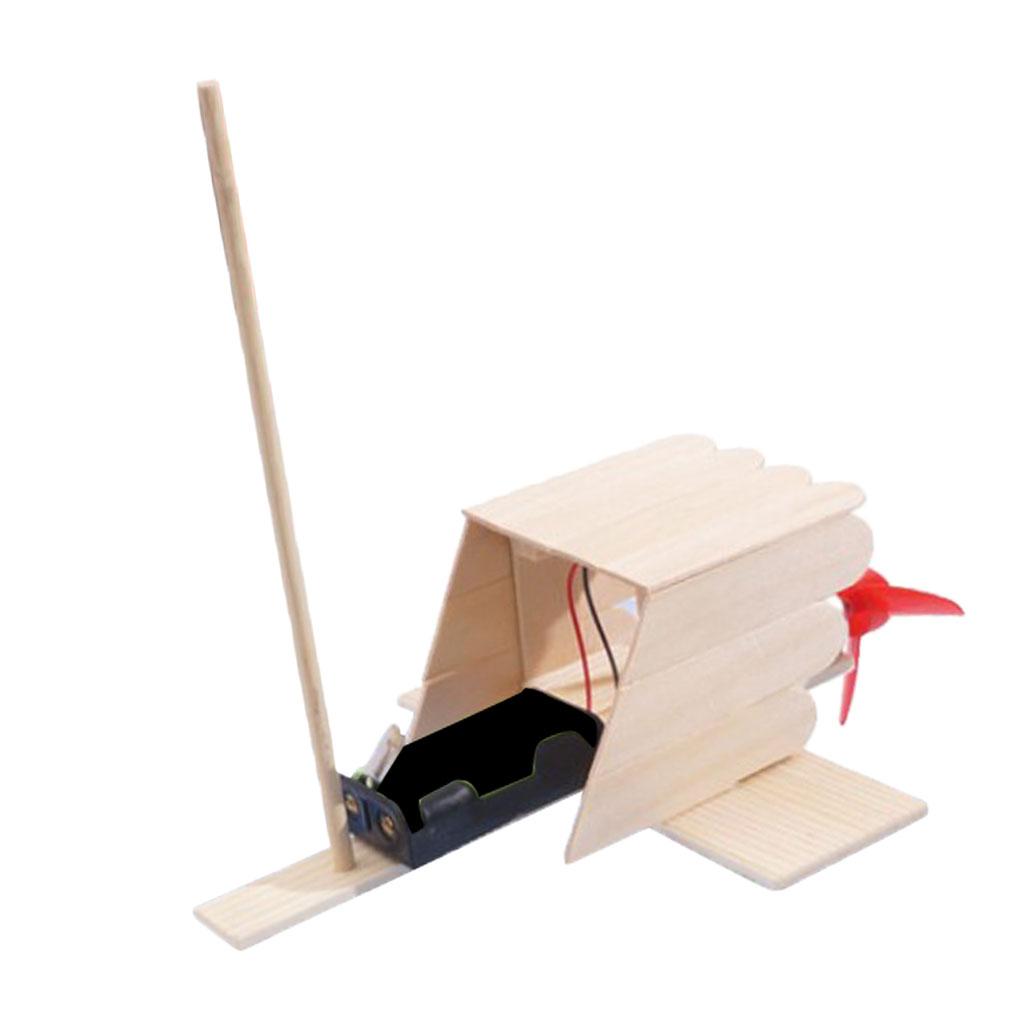 DIY Assembled Wind Turbine Model Boat Physic Student Science Educational Toy