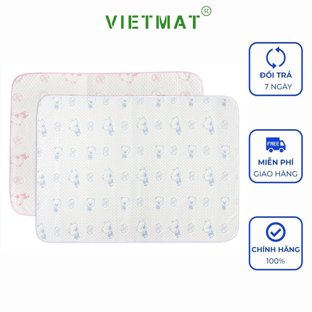 Combo 2 tấm 80x120cm Tấm lót chống thấm cho bé Vietmat mềm êm không nóng bí lưng, chống thấm tuyệt đối, giặt máy lâu bền