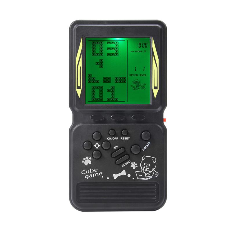 Máy chơi game Block mới đèn nền xanh màn hình lớn thuận tiện chơi game Tích hợp trò chơi gạch 999 trong 1 quà tặng trẻ em Màu sắc: Vàng