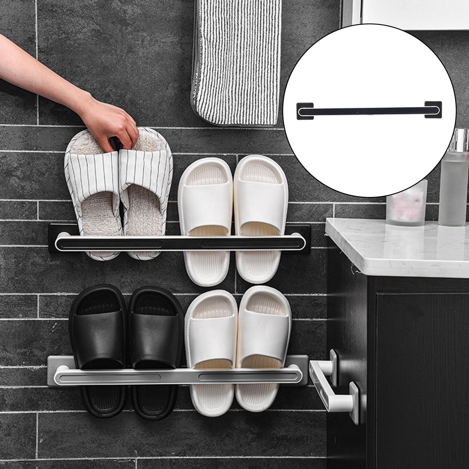 Wall Mounting Towel Bar Hanger Towel Rod Storage Organizer for Bedroom Wall
