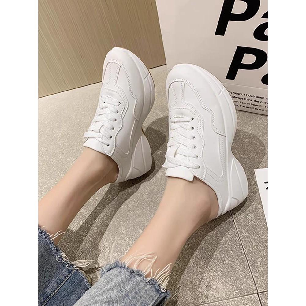 Giày sục nữ HAPU sneaker GC siêu hot trend mới nhất 2021 ( Trắng )