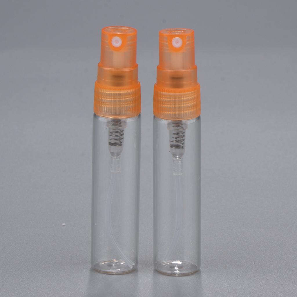 10x Empty 5/10mL Refillable Perfume Bottle Pump Spray Tube Glass Vials 5 ML