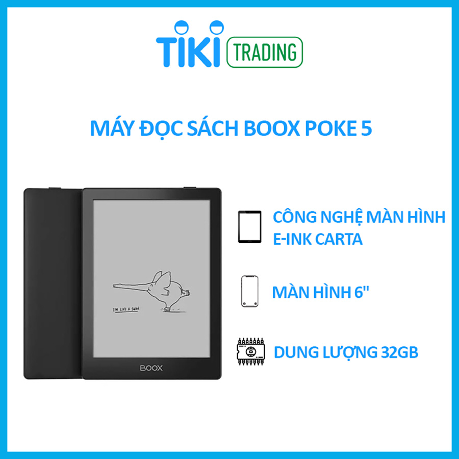 Máy đọc sách BOOX Poke 5 - Hàng Chính Hãng