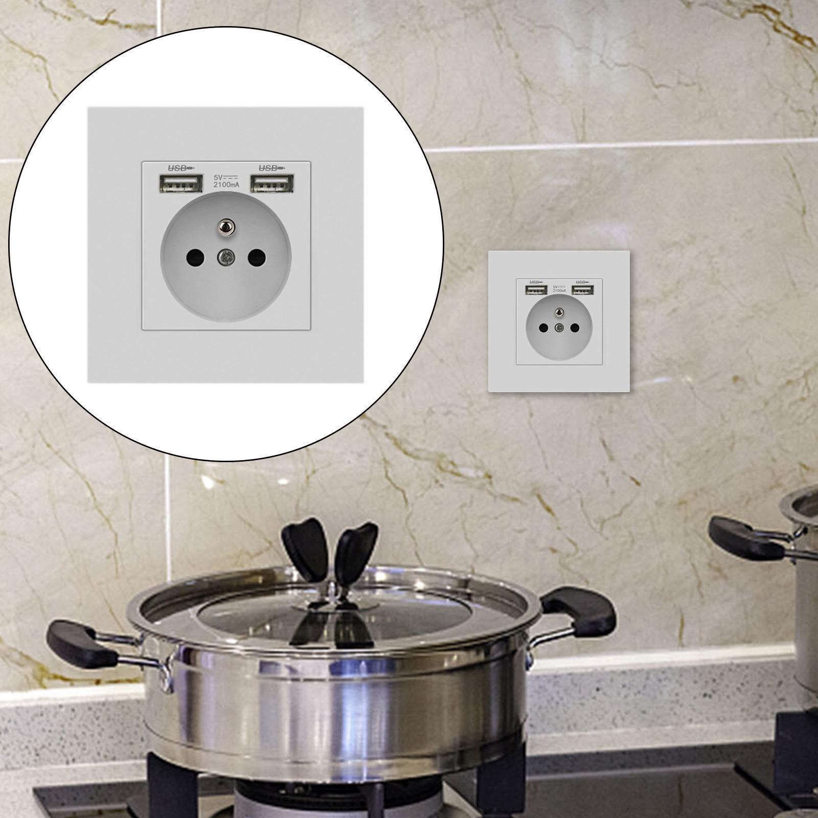 Wall USB Power Socket Charging Port Socket with USB for Household Appliances