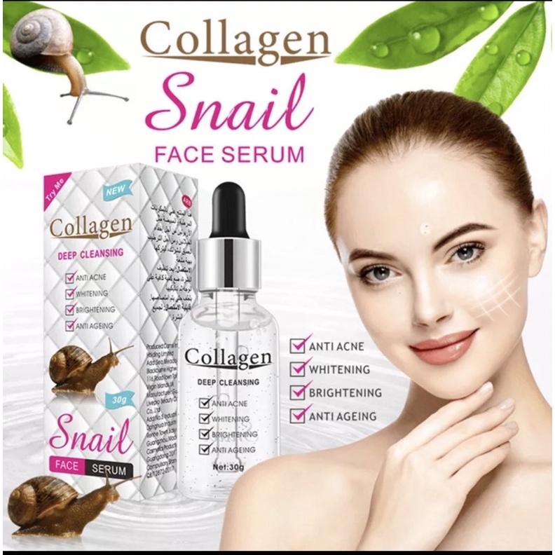 Collagen Serum Mặt Ốc Sên Dưỡng Ẩm Làm Trắng Làm Sáng Dưỡng Ẩm Phục Hồi Săn Chắc Kiểm Soát Dầu Thu Nhỏ Lỗ Chân Lông…