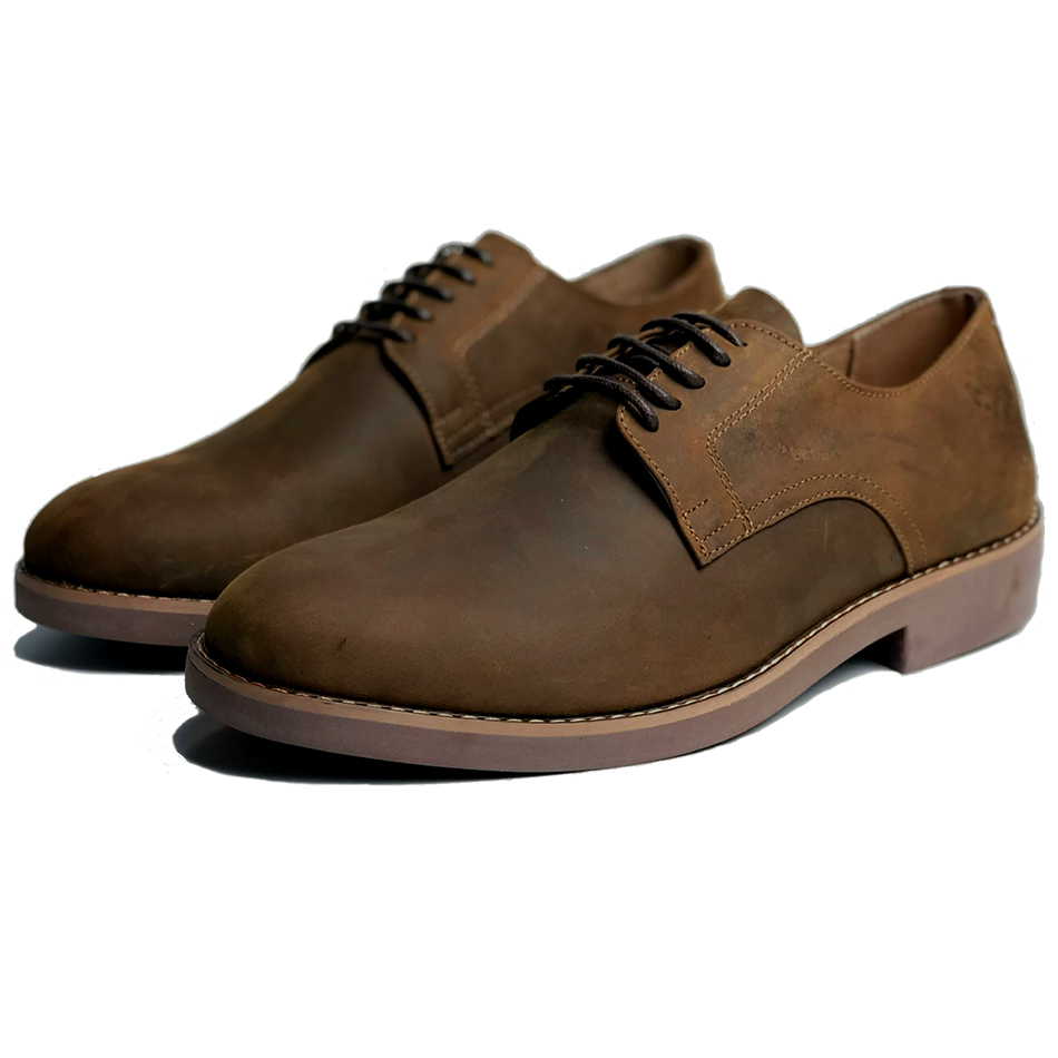 Giày tây nam Derby Plain MAD Shoes da bò sáp ngựa điên buộc dây thời trang cao cấp chất lượng tốt