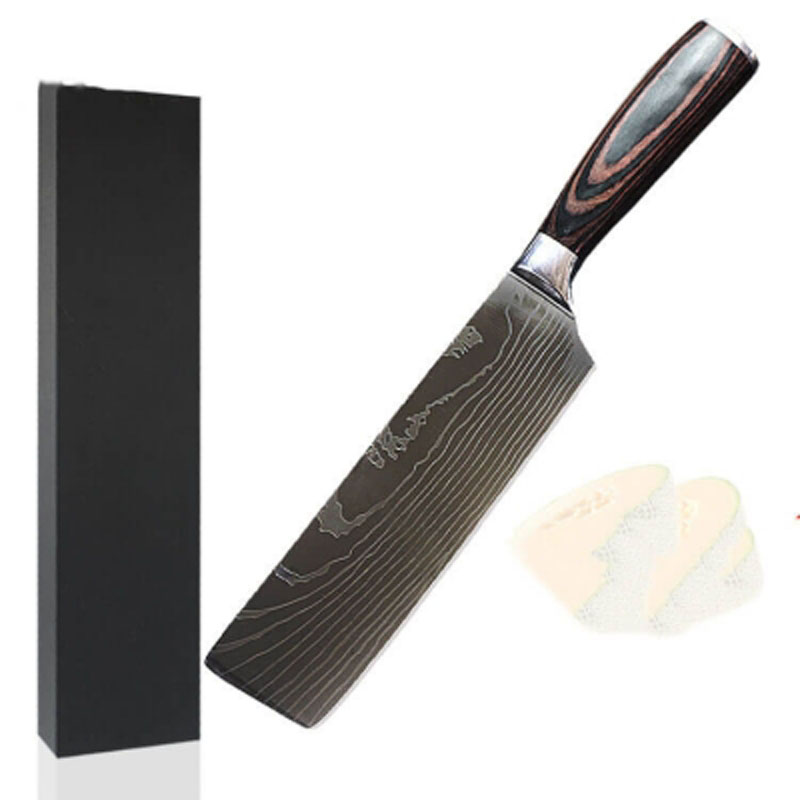 DAO BẾP THÁI LÁT USUBA THÉP DAMASCUS MÃ DDT125